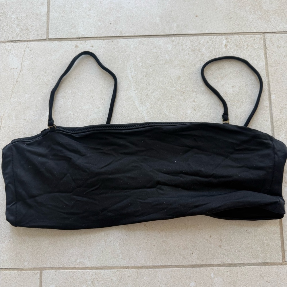Madewell Black Bandeau Bikini Top Sleek Design